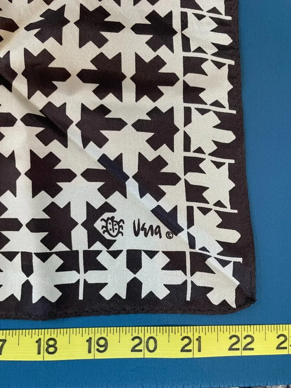 Square Black & White Geometric Scarf by Vera Neumann